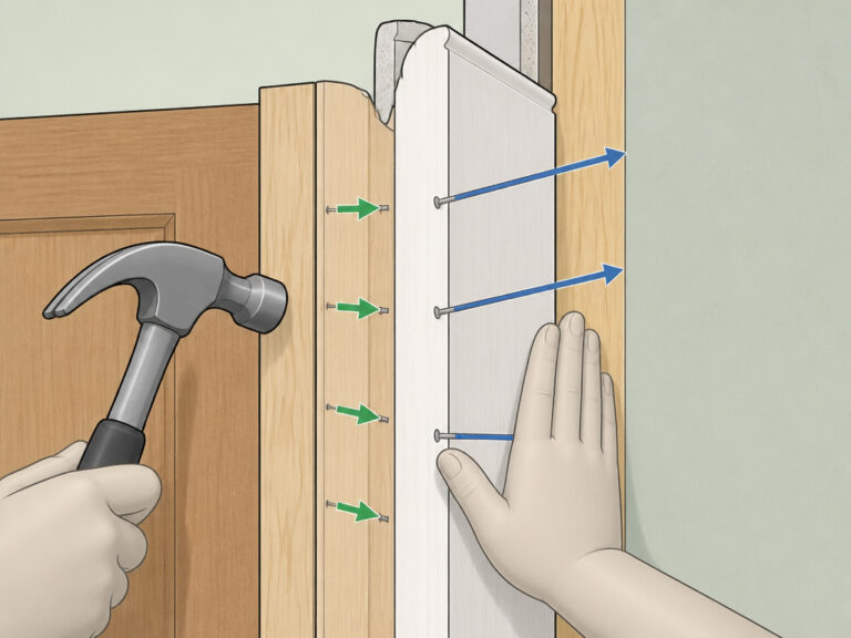 How to Install Door Casing With a Finish Nailer