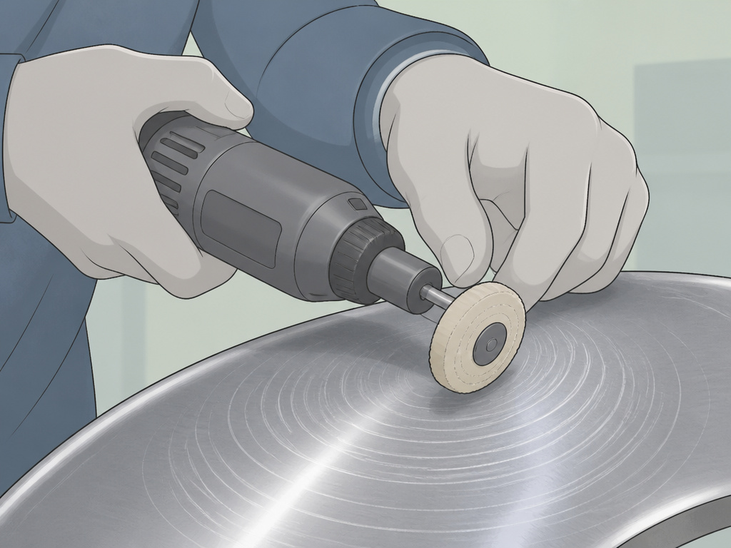 Troubleshooting rotary tool swirl marks on metal with proper polishing technique
